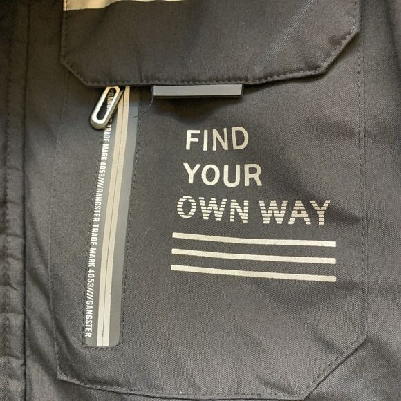 Leduntino Find Your Own Way Faux Fur Hooded Waterproof Jacket Black size L - Picture 9 of 12